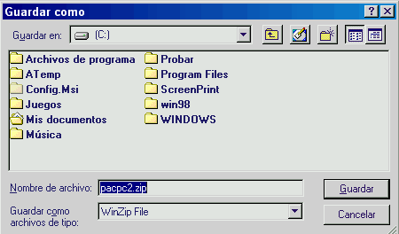 Crear una carpeta para guardar pappac2.zip