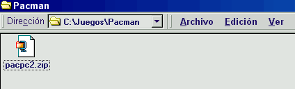 Abrir la carpeta Pacman recién creada